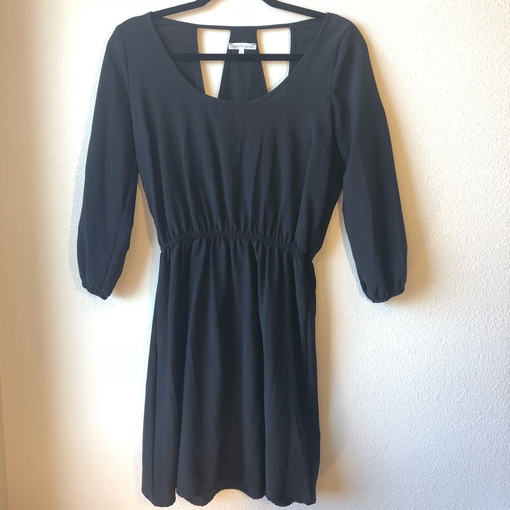 Black Lightweight A-Line Dress